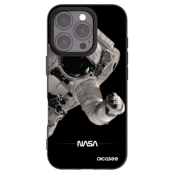 Picasee crna silikonska maskica za Apple iPhone 16 Pro - Astronaut Big