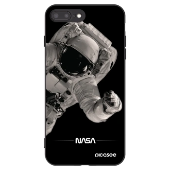 Picasee crna silikonska maskica za Apple iPhone 8 Plus - Astronaut Big