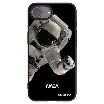 Picasee crna silikonska maskica za Apple iPhone 16e - Astronaut Big