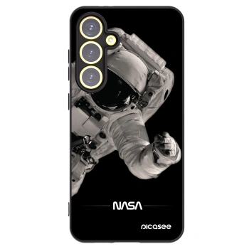 Picasee crna silikonska maskica za Samsung Galaxy S24 FE S721B - Astronaut Big