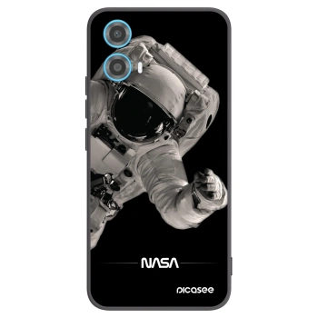 Picasee crna silikonska maskica za Motorola Moto G34 5G - Astronaut Big
