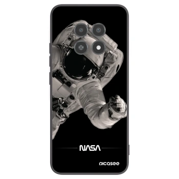 Picasee crna silikonska maskica za Realme 12X - Astronaut Big