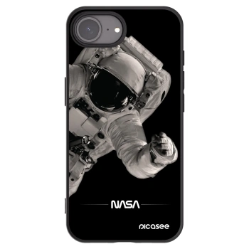 Picasee crna silikonska maskica za Apple iPhone 17e - Astronaut Big