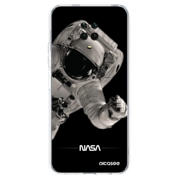 Picasee silikonska prozirna maskica za Xiaomi Redmi Note 9 Pro - Astronaut Big