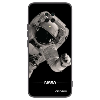 Picasee crna silikonska maskica za Xiaomi Redmi Note 9 Pro - Astronaut Big