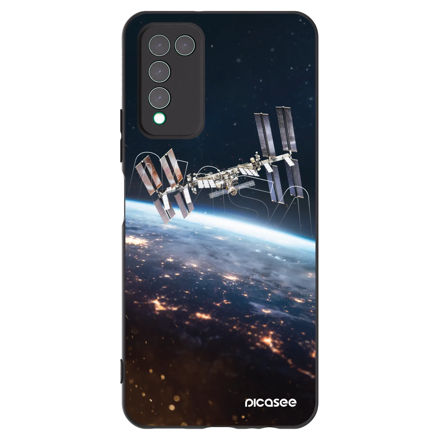 Picasee crna silikonska maskica za Honor 10X Lite - Station