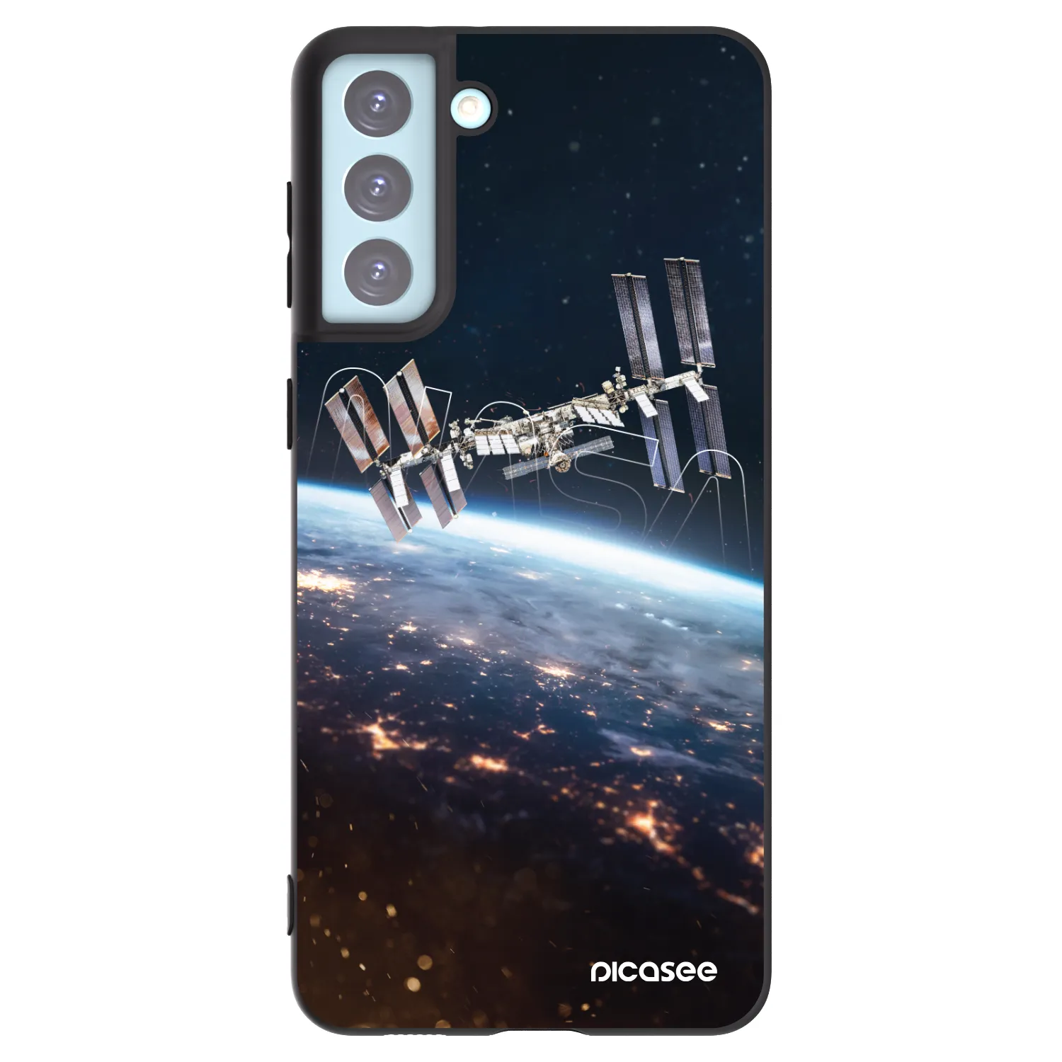 Picasee crna silikonska maskica za Samsung Galaxy S21+ 5G G996F - Station