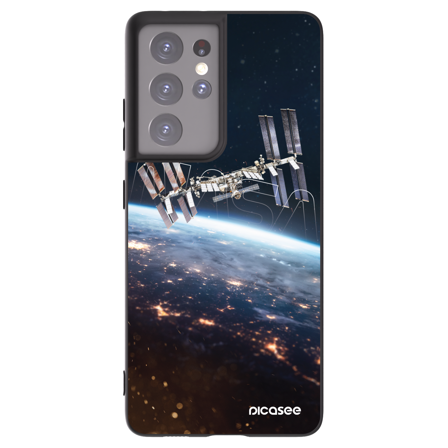 Picasee crna silikonska maskica za Samsung Galaxy S21 Ultra 5G G998B - Station