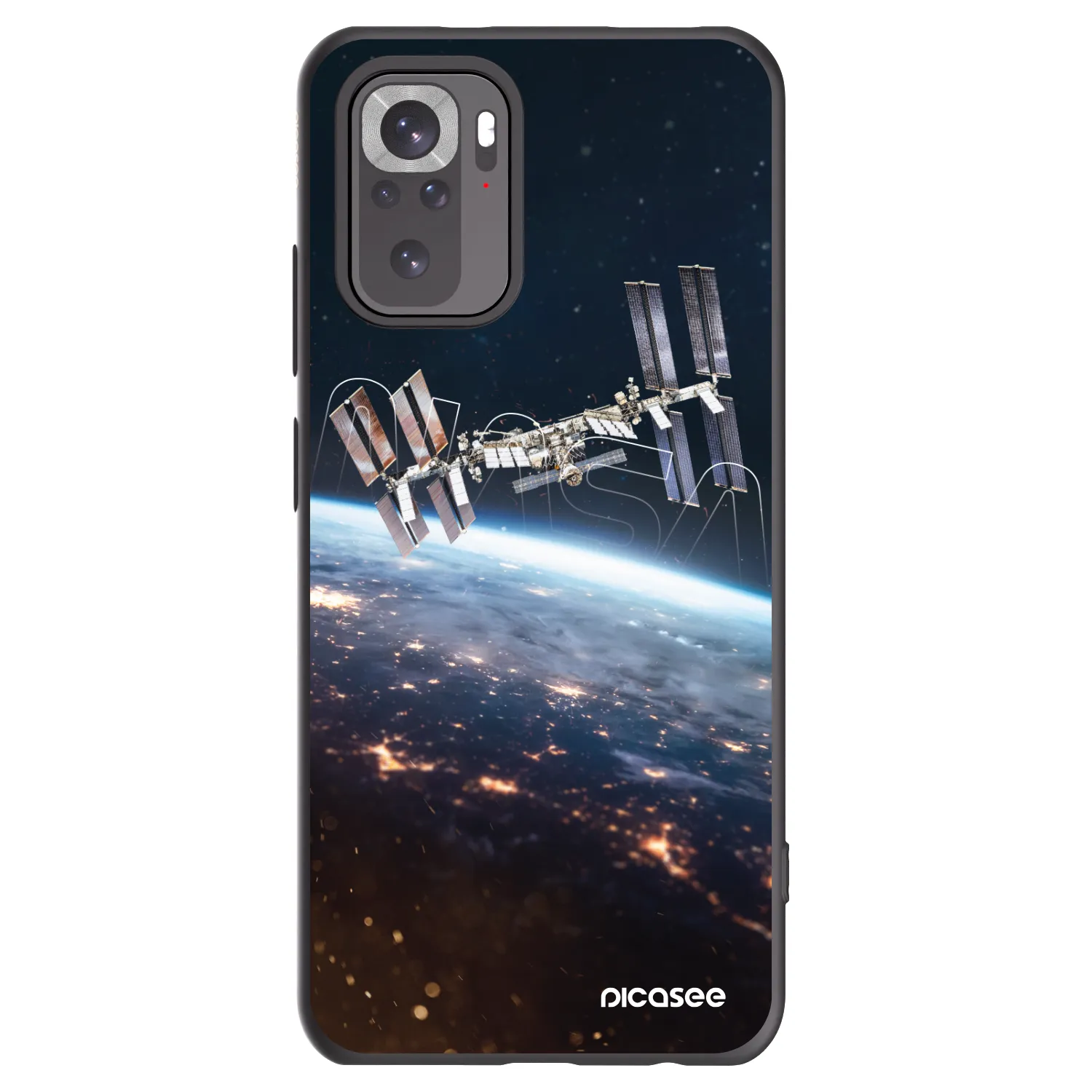 Picasee crna silikonska maskica za Xiaomi Redmi Note 10 - Station