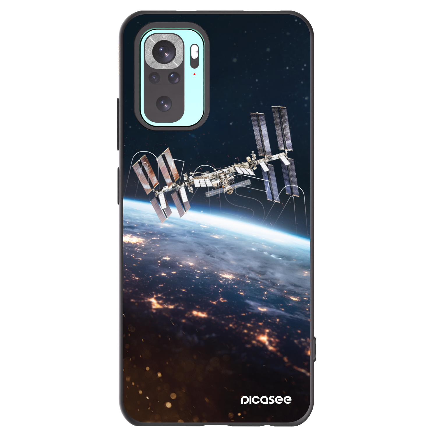 Picasee crna silikonska maskica za Xiaomi Redmi Note 10 Pro - Station