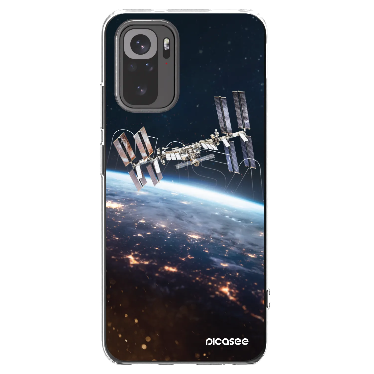 Picasee silikonska prozirna maskica za Xiaomi Redmi Note 10S - Station