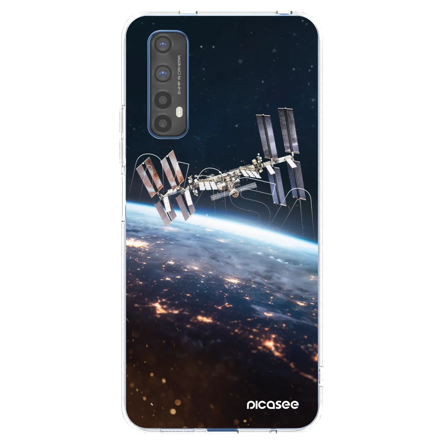 Picasee silikonska prozirna maskica za Realme 7 - Station