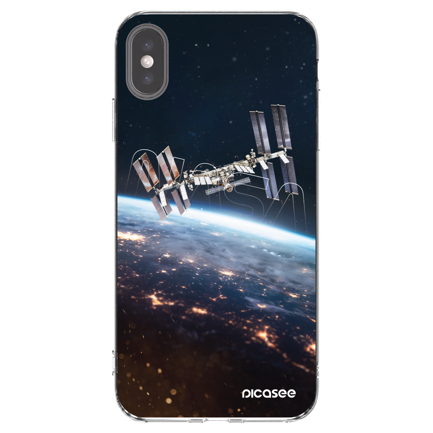 Picasee silikonska prozirna maskica za Apple iPhone XS Max - Station