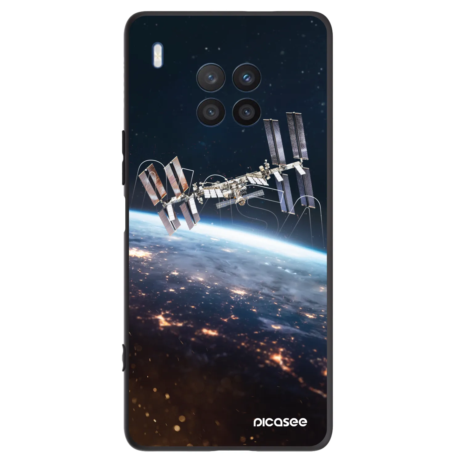 Picasee crna silikonska maskica za Honor 50 Lite - Station