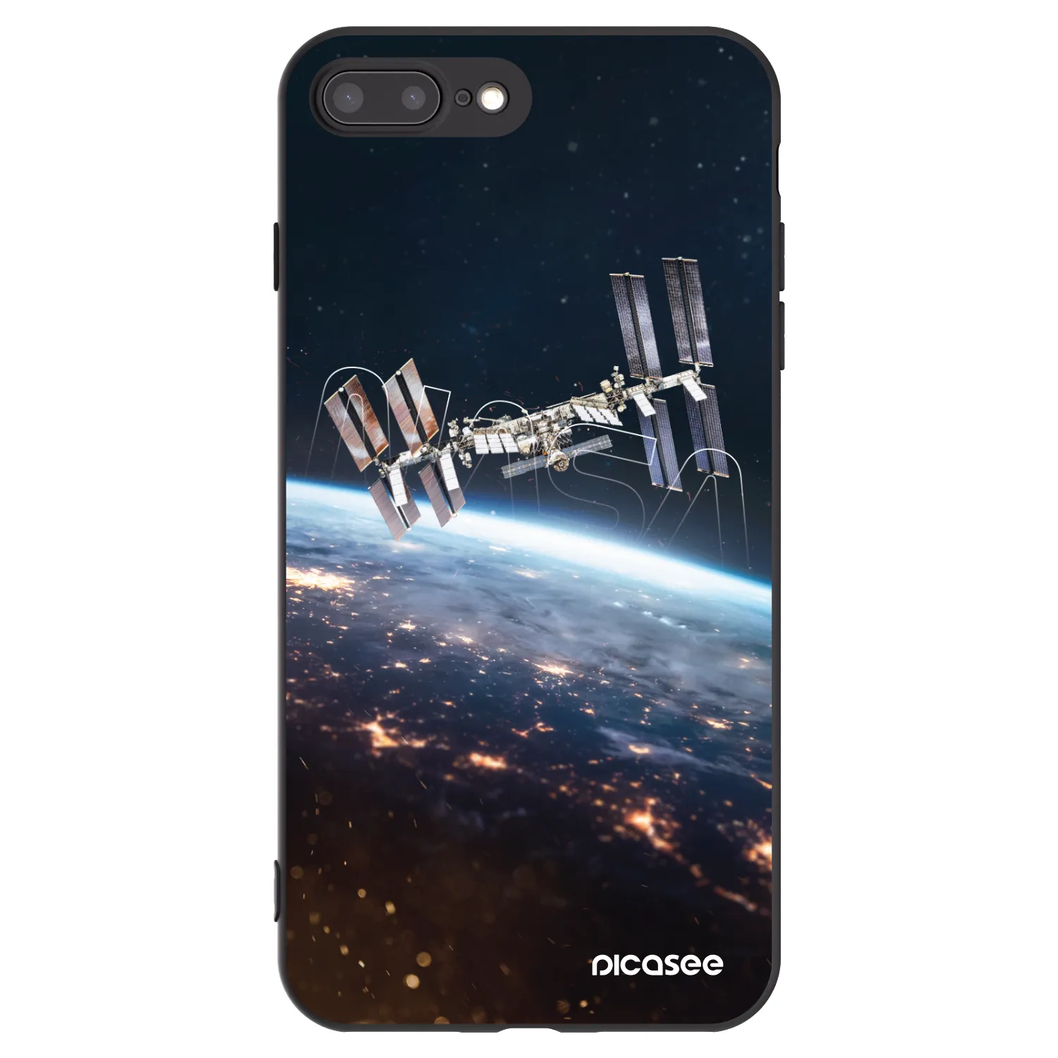 Picasee crna silikonska maskica za Apple iPhone 8 Plus - Station