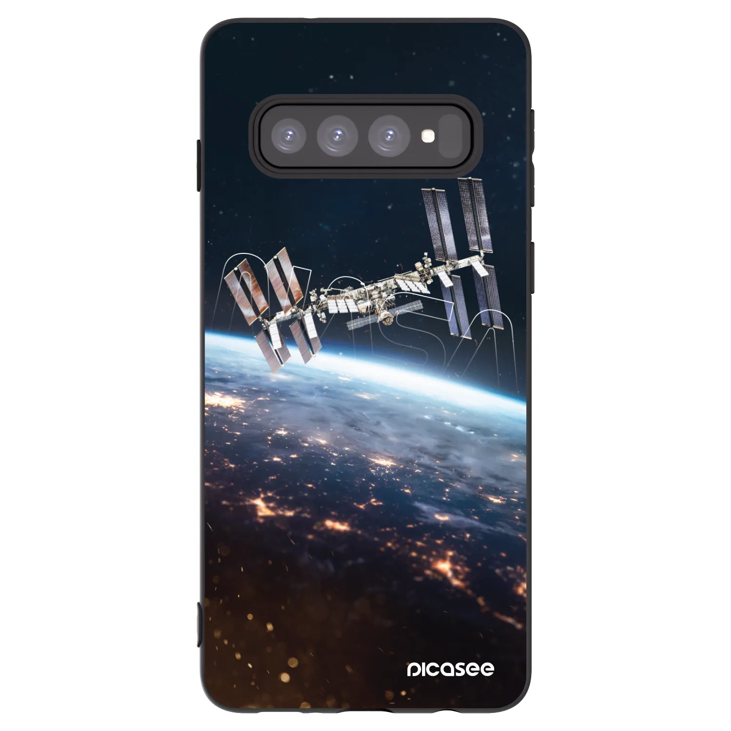 Picasee crna silikonska maskica za Samsung Galaxy S10 G973 - Station