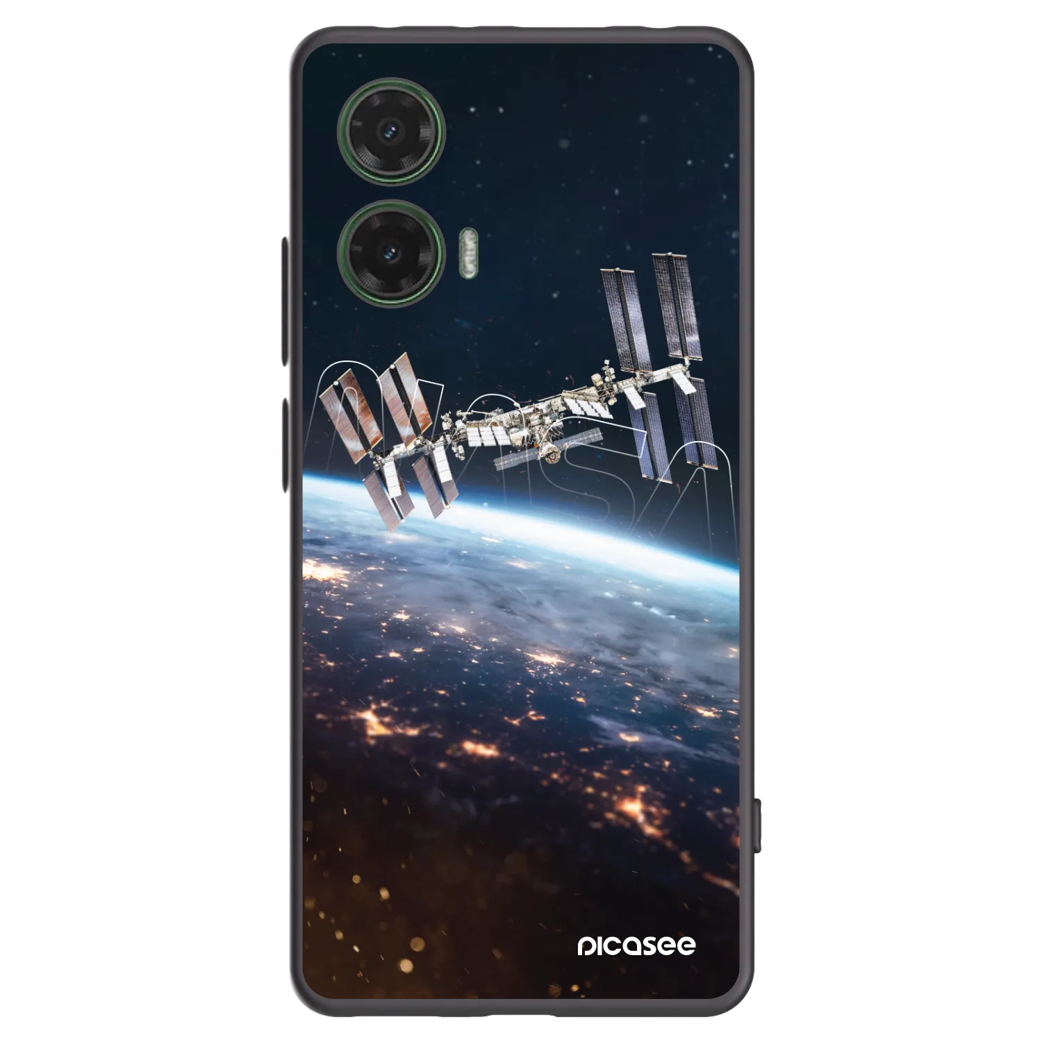 Picasee crna silikonska maskica za Motorola Moto G35 5G - Station