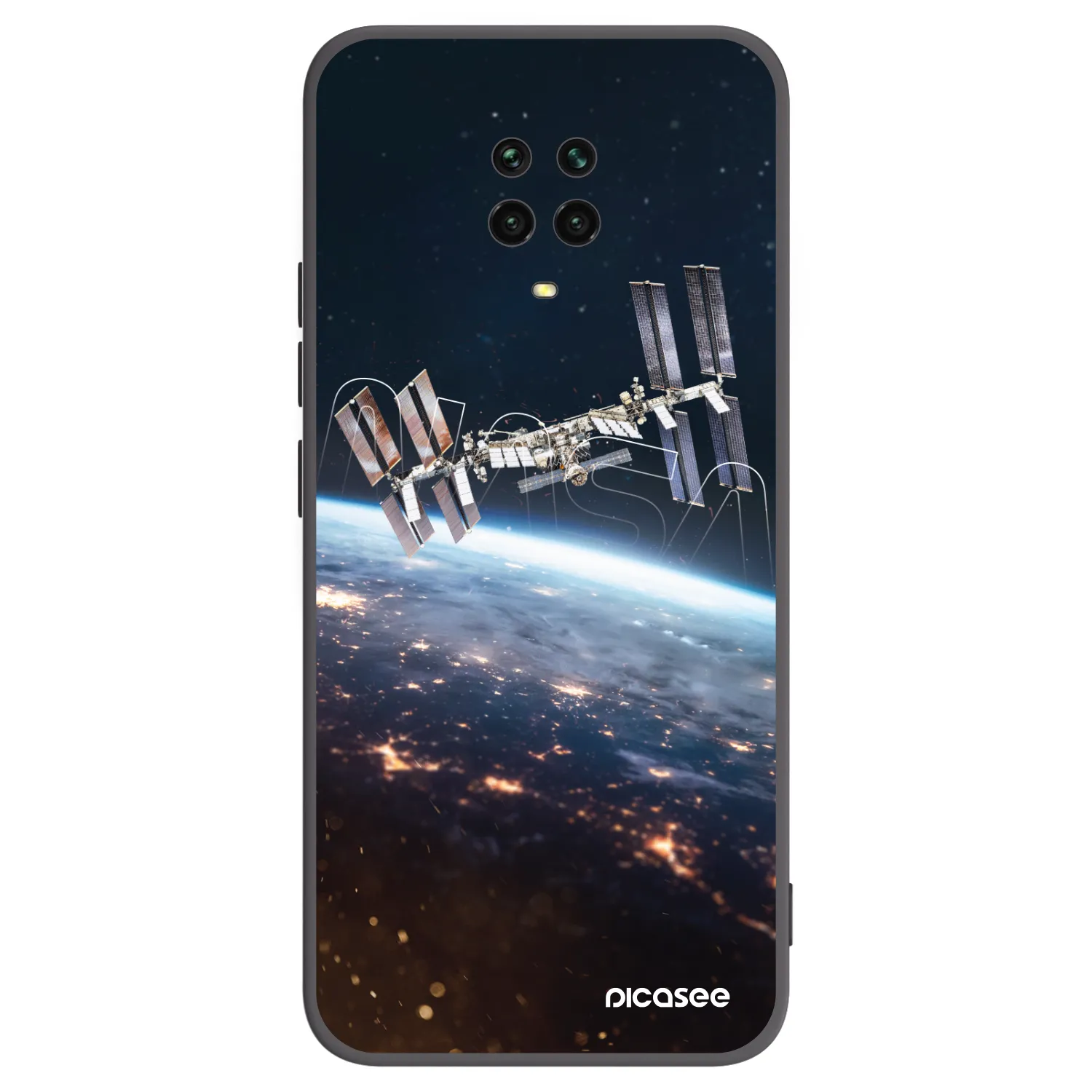 Picasee crna silikonska maskica za Xiaomi Redmi Note 9 Pro - Station