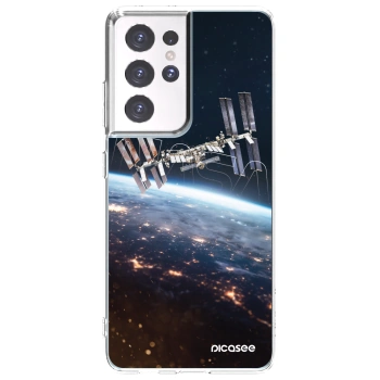 Picasee silikonska prozirna maskica za Samsung Galaxy S21 Ultra 5G G998B - Station