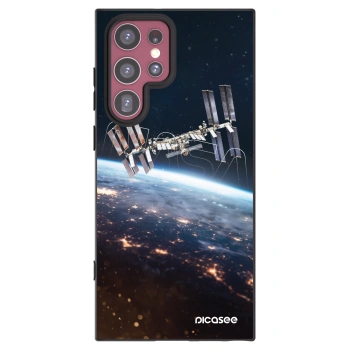 Picasee crna silikonska maskica za Samsung Galaxy S22 Ultra 5G - Station