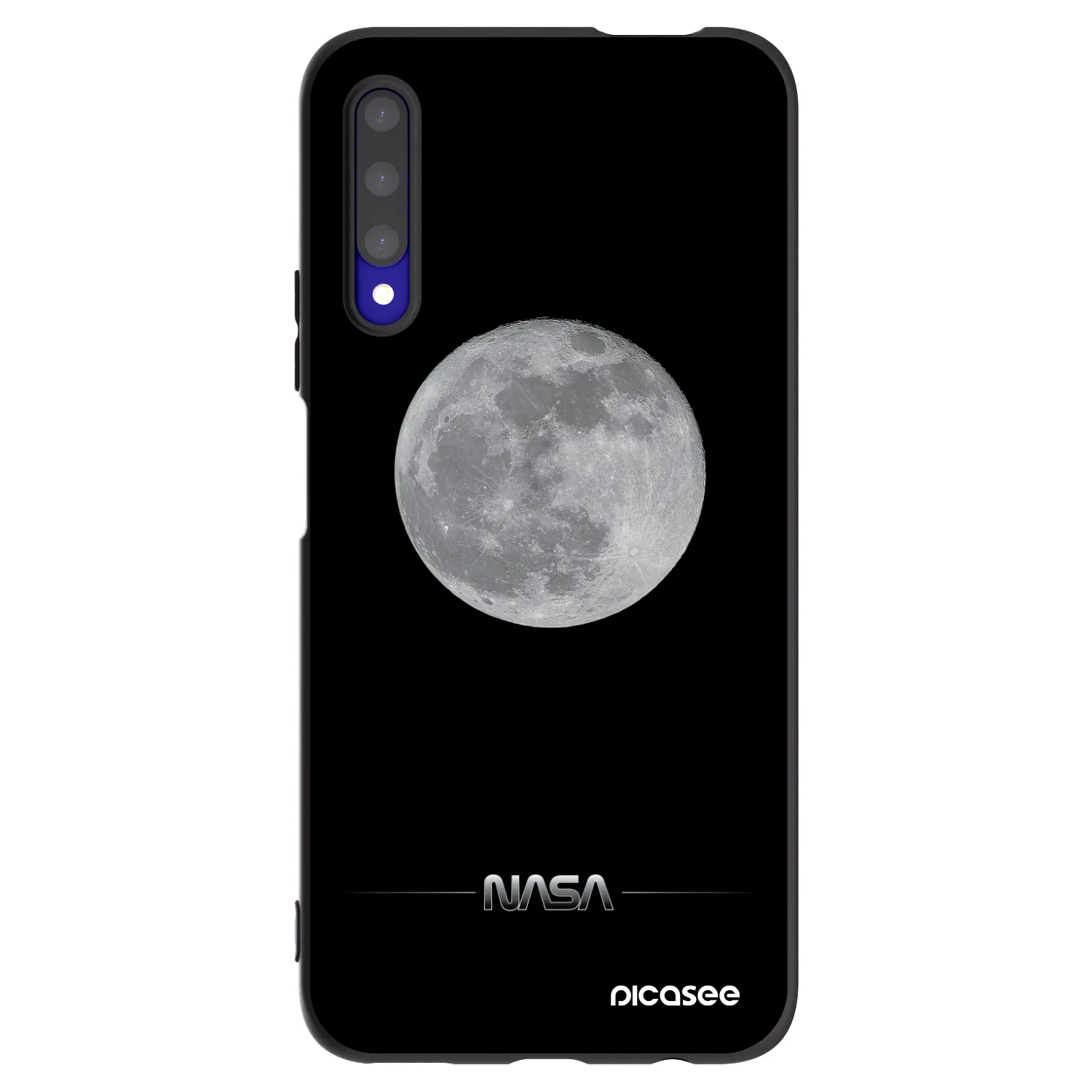 Picasee crna silikonska maskica za Honor 9X Pro - Moon Minimal