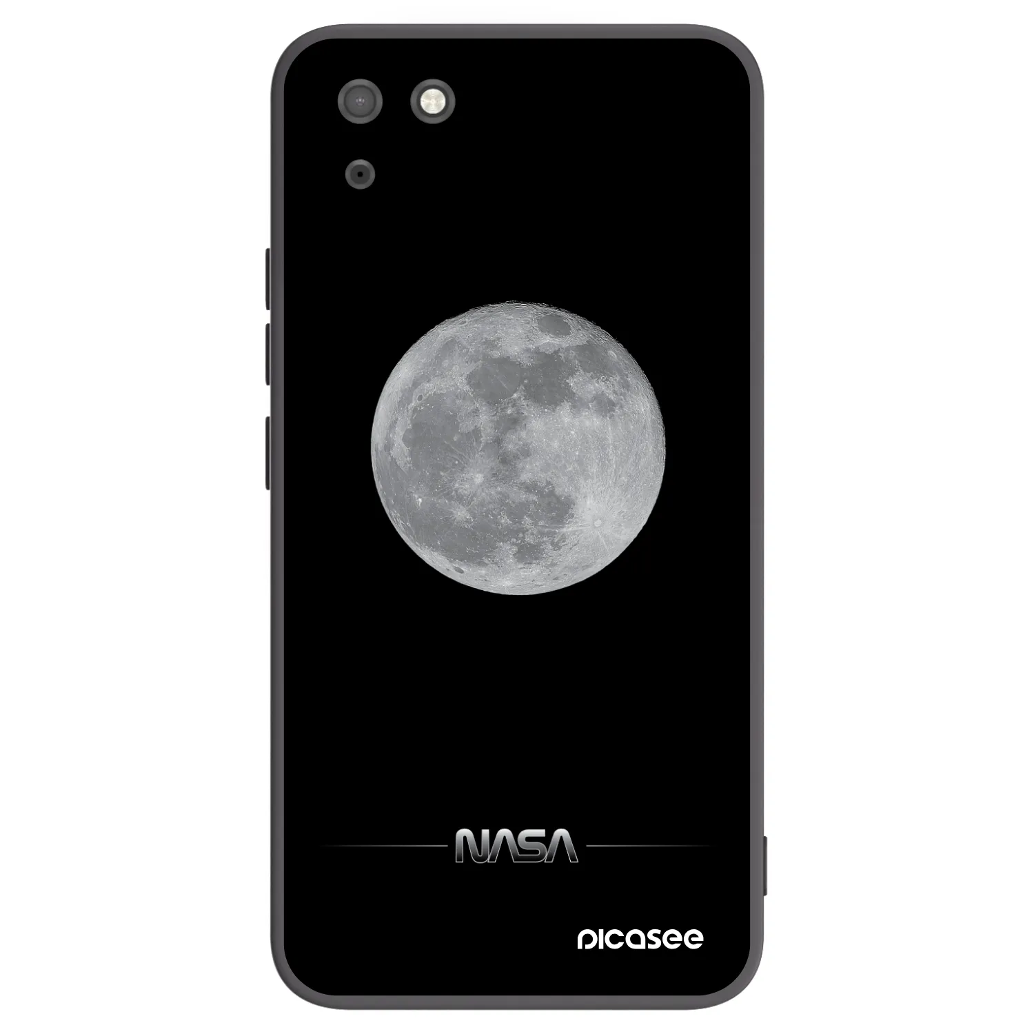 Picasee crna silikonska maskica za Huawei Y5P - Moon Minimal