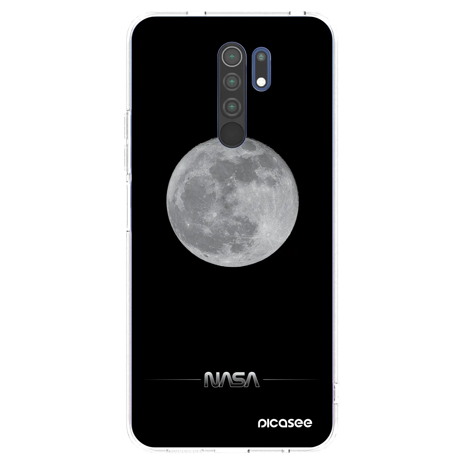 Picasee silikonska prozirna maskica za Xiaomi Redmi 9 - Moon Minimal