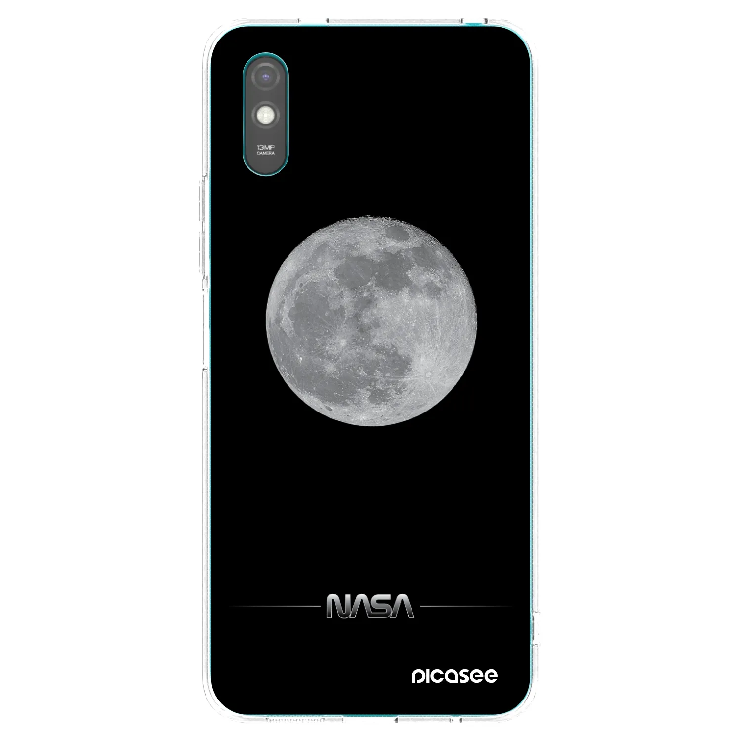 Picasee silikonska prozirna maskica za Xiaomi Redmi 9A - Moon Minimal