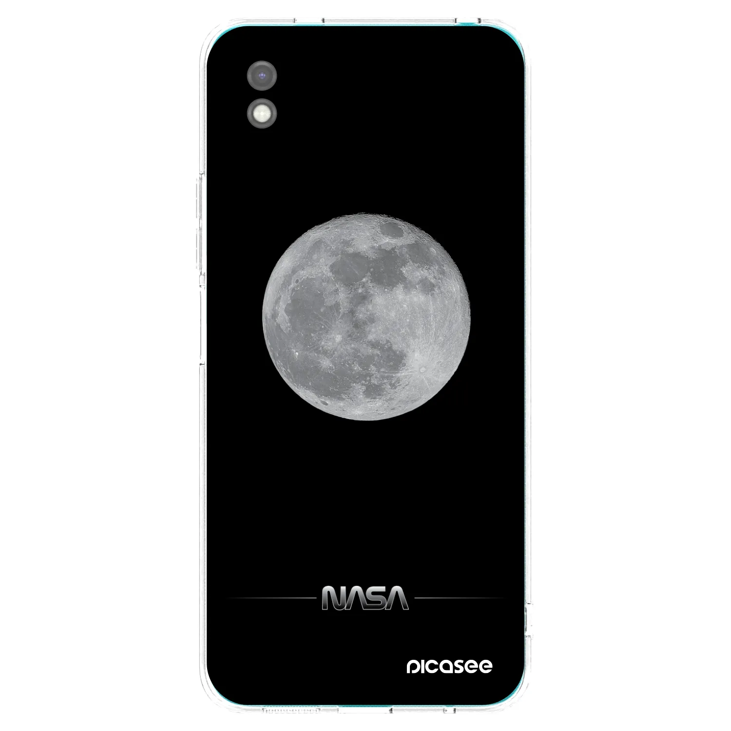Picasee crna silikonska maskica za Xiaomi Redmi 9A - Moon Minimal