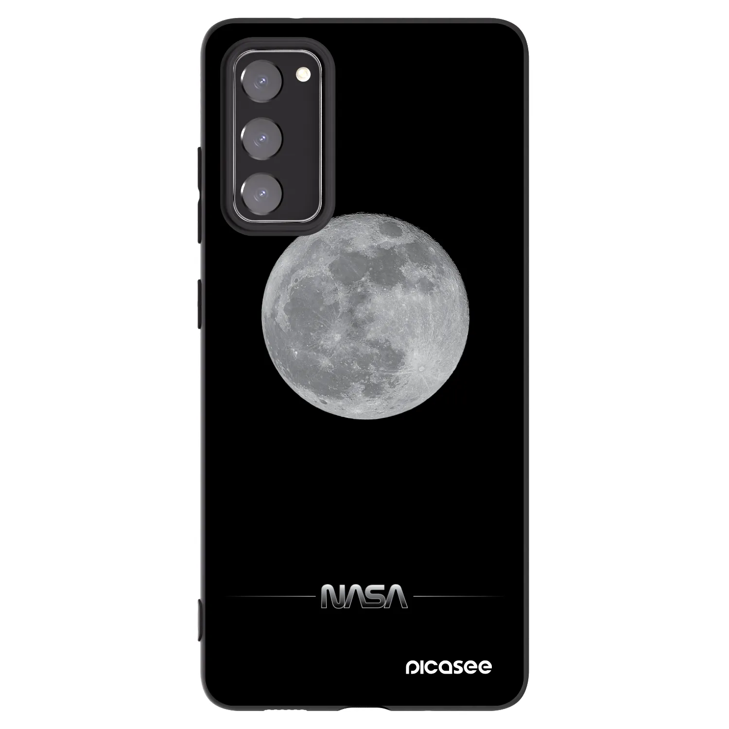 Picasee crna silikonska maskica za Samsung Galaxy S20 FE - Moon Minimal