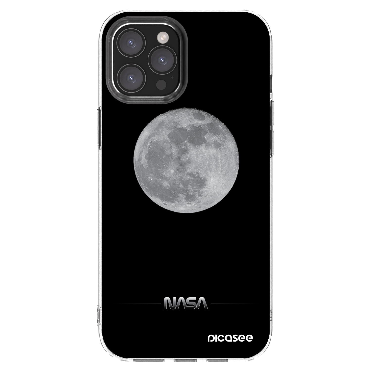 Picasee silikonska prozirna maskica za Apple iPhone 12 Pro Max - Moon Minimal