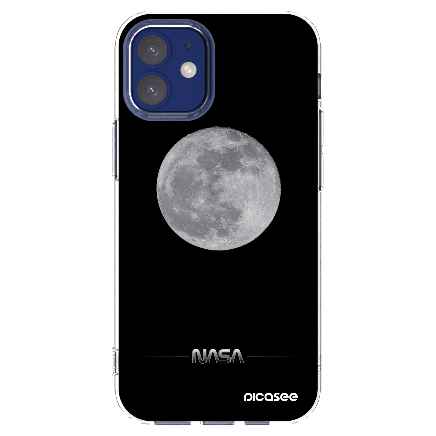 Picasee silikonska prozirna maskica za Apple iPhone 12 mini - Moon Minimal