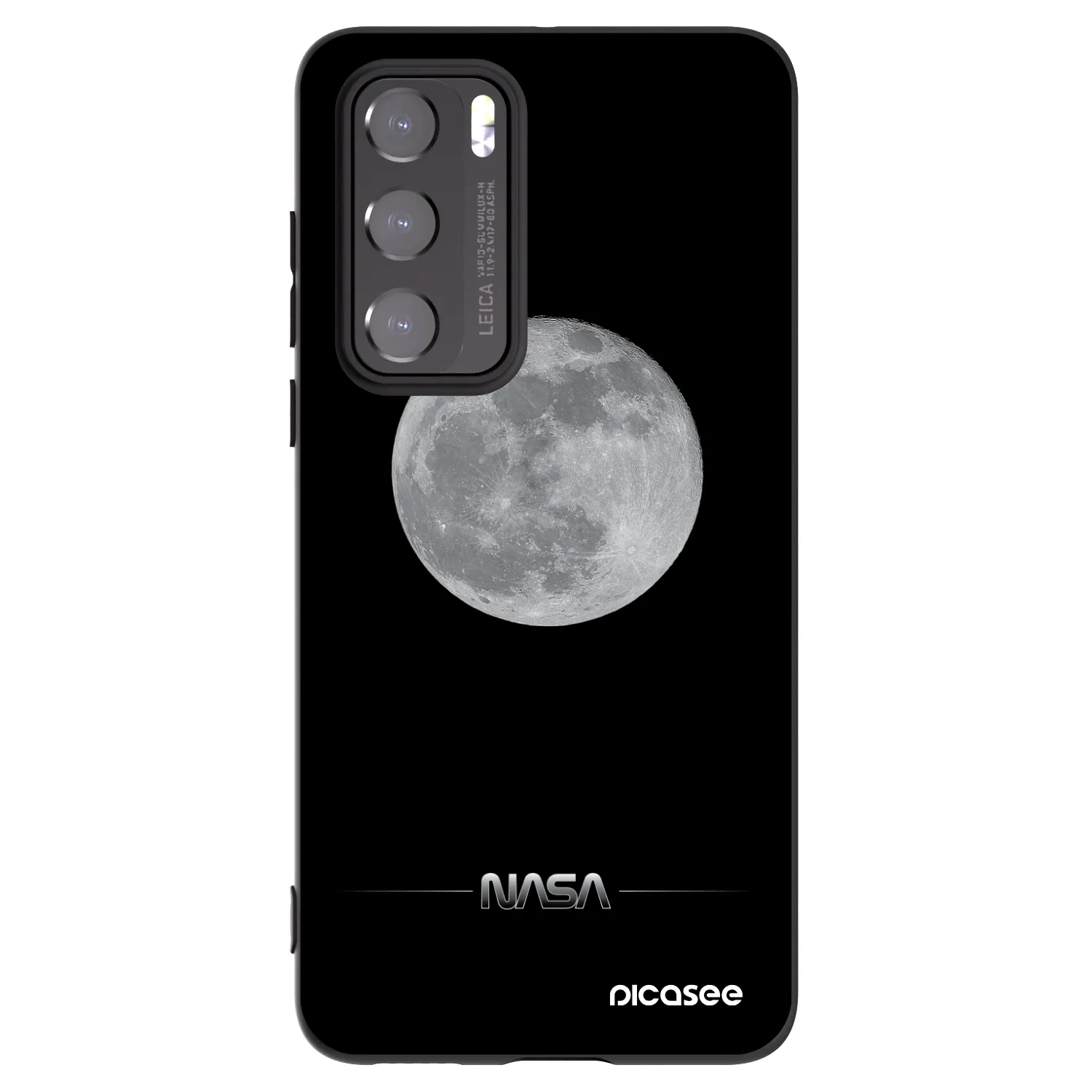 Picasee crna silikonska maskica za Huawei P40 - Moon Minimal