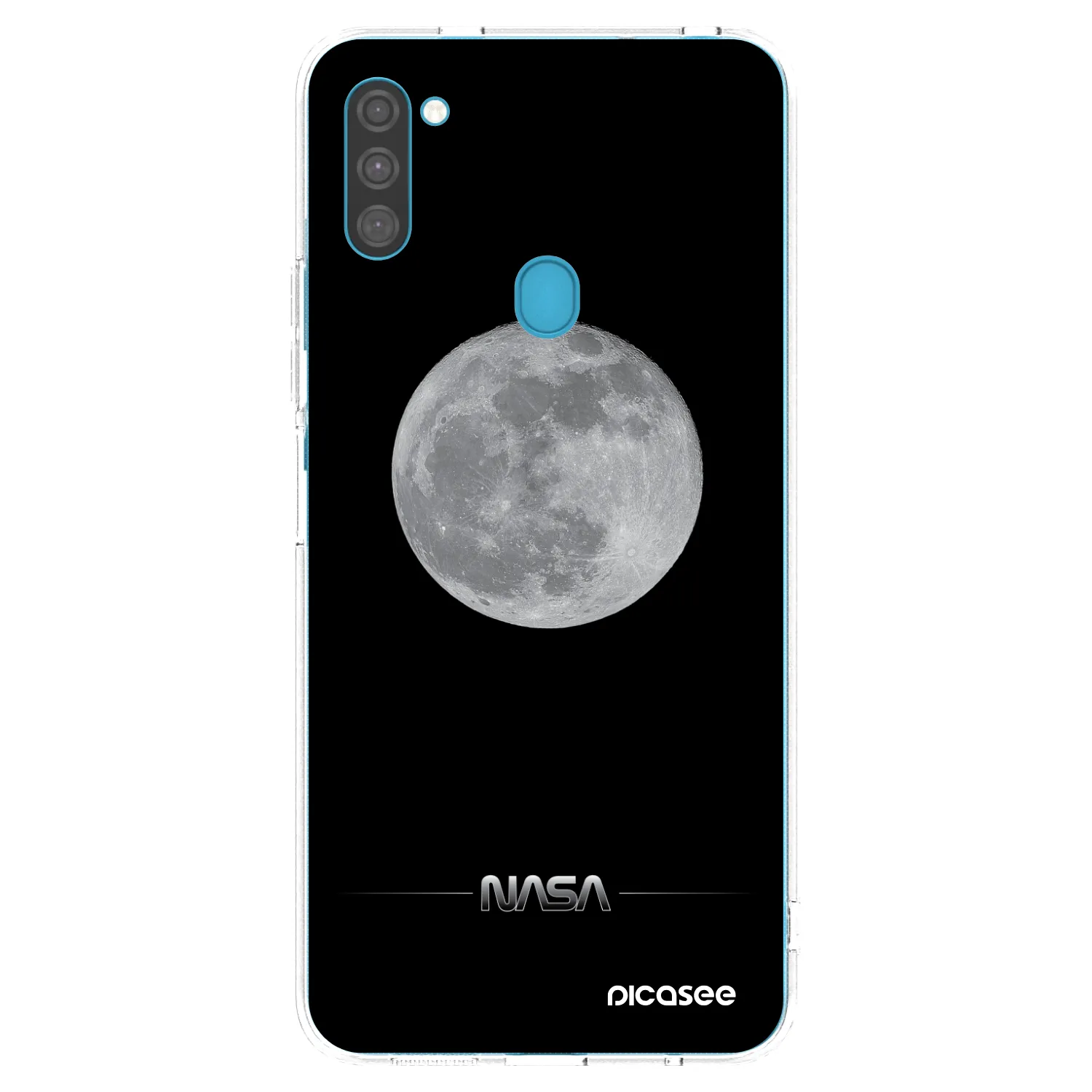 Picasee silikonska prozirna maskica za Samsung Galaxy M11 - Moon Minimal