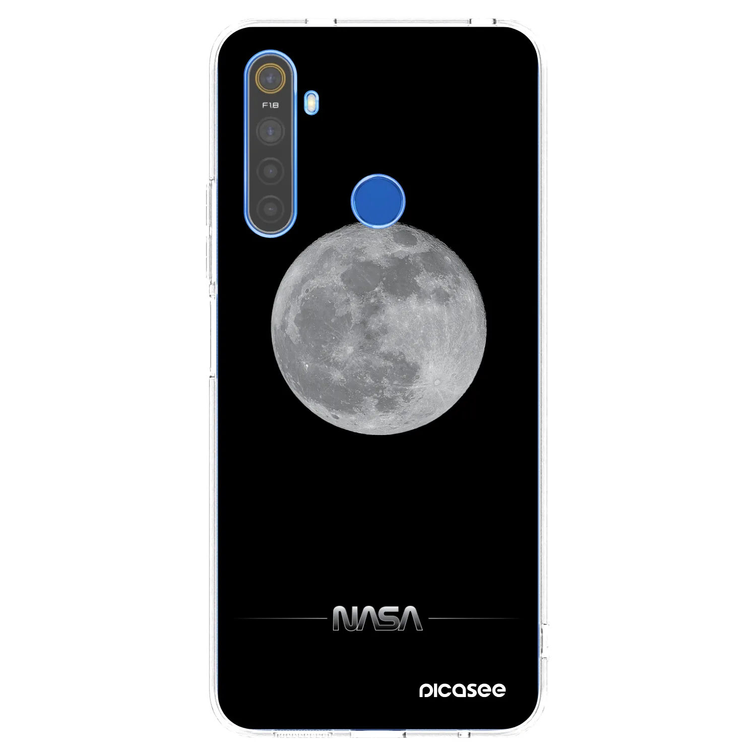 Picasee silikonska prozirna maskica za Realme 5 - Moon Minimal