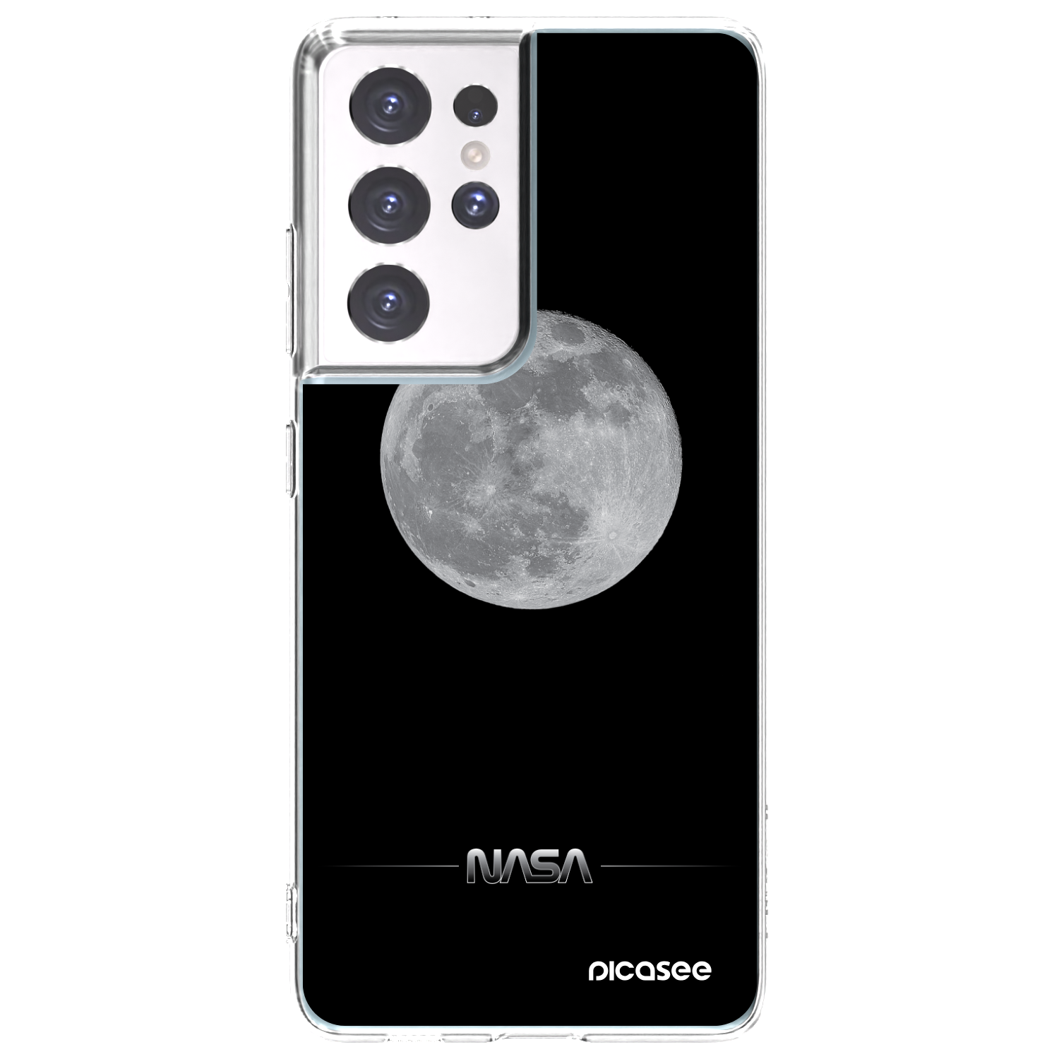 Picasee silikonska prozirna maskica za Samsung Galaxy S21 Ultra 5G G998B - Moon Minimal