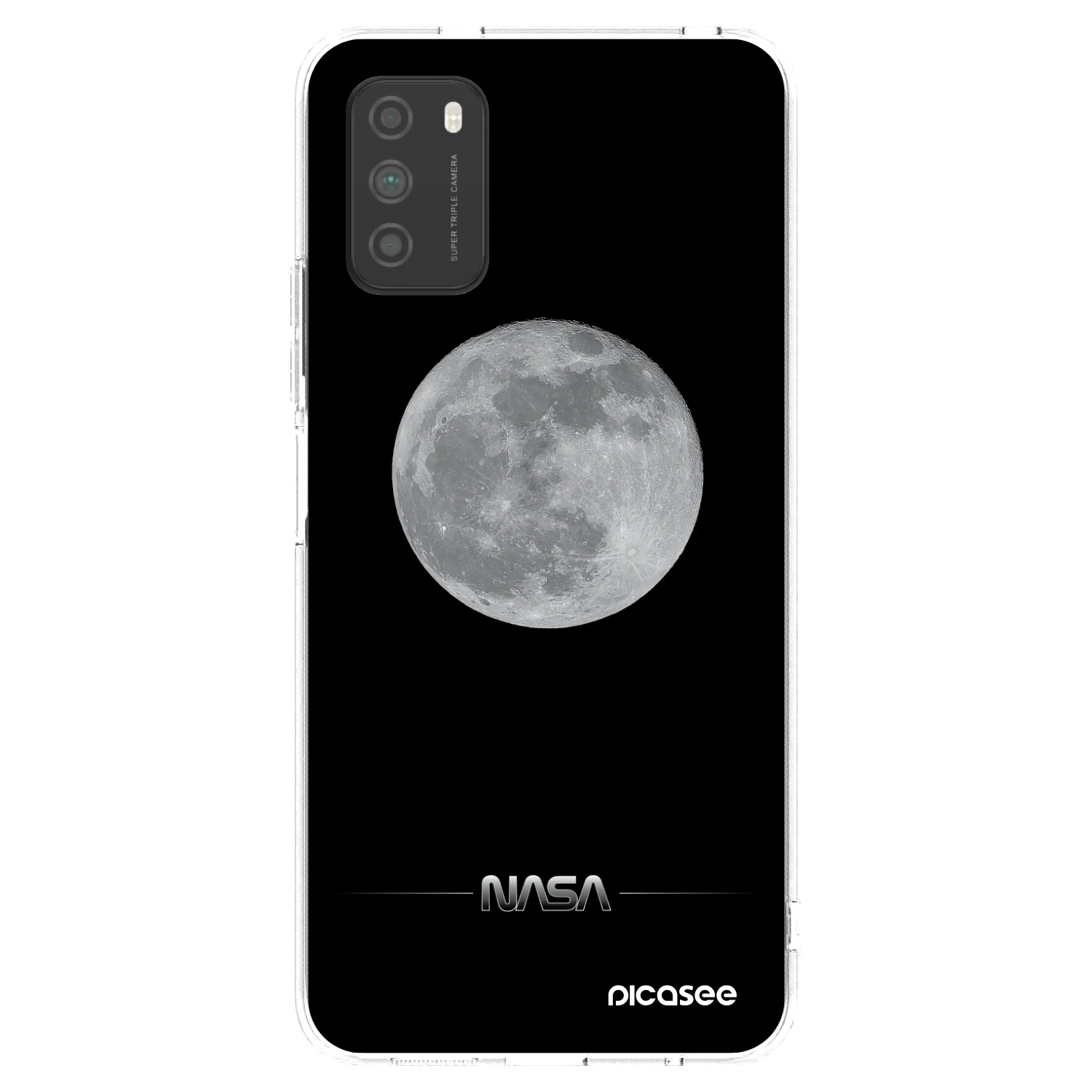 Picasee silikonska prozirna maskica za Xiaomi Poco M3 - Moon Minimal
