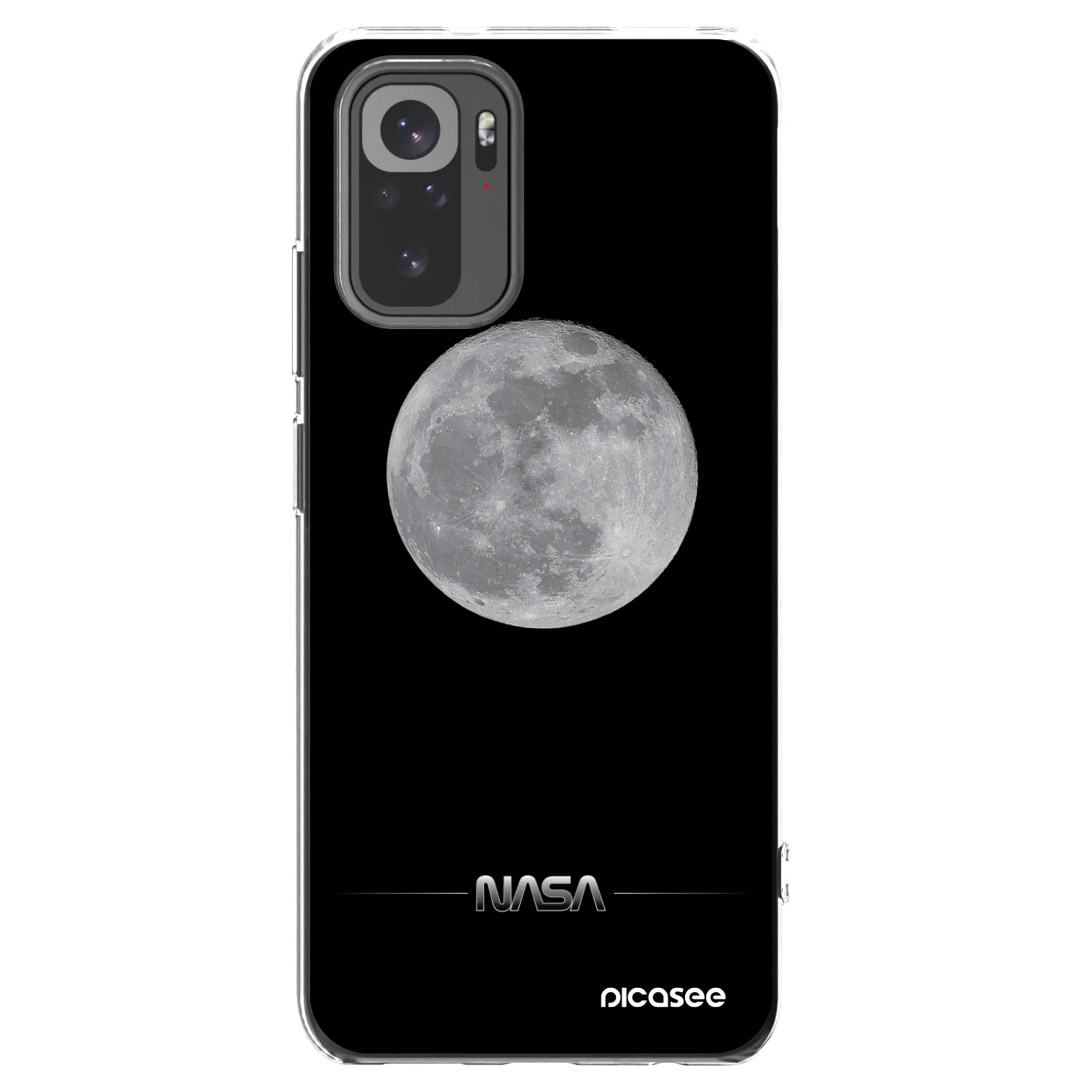Picasee silikonska prozirna maskica za Xiaomi Redmi Note 10 - Moon Minimal