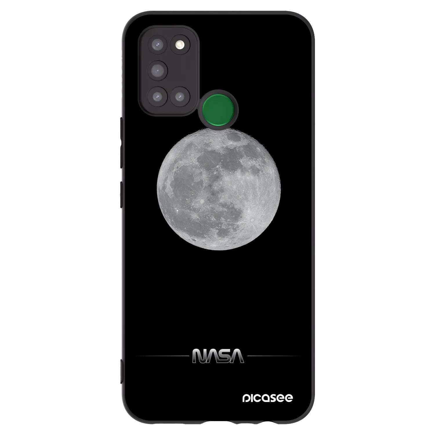Picasee crna silikonska maskica za Realme 7i - Moon Minimal