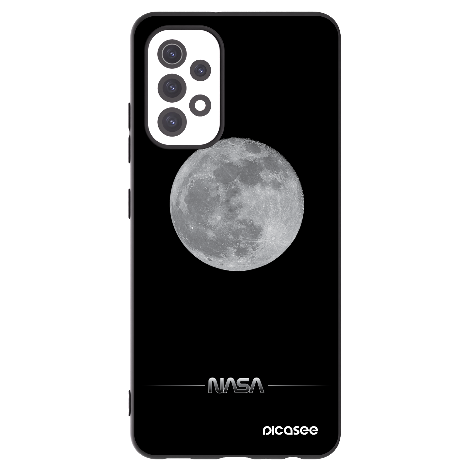 Picasee crna silikonska maskica za Samsung Galaxy A32 5G A326B - Moon Minimal