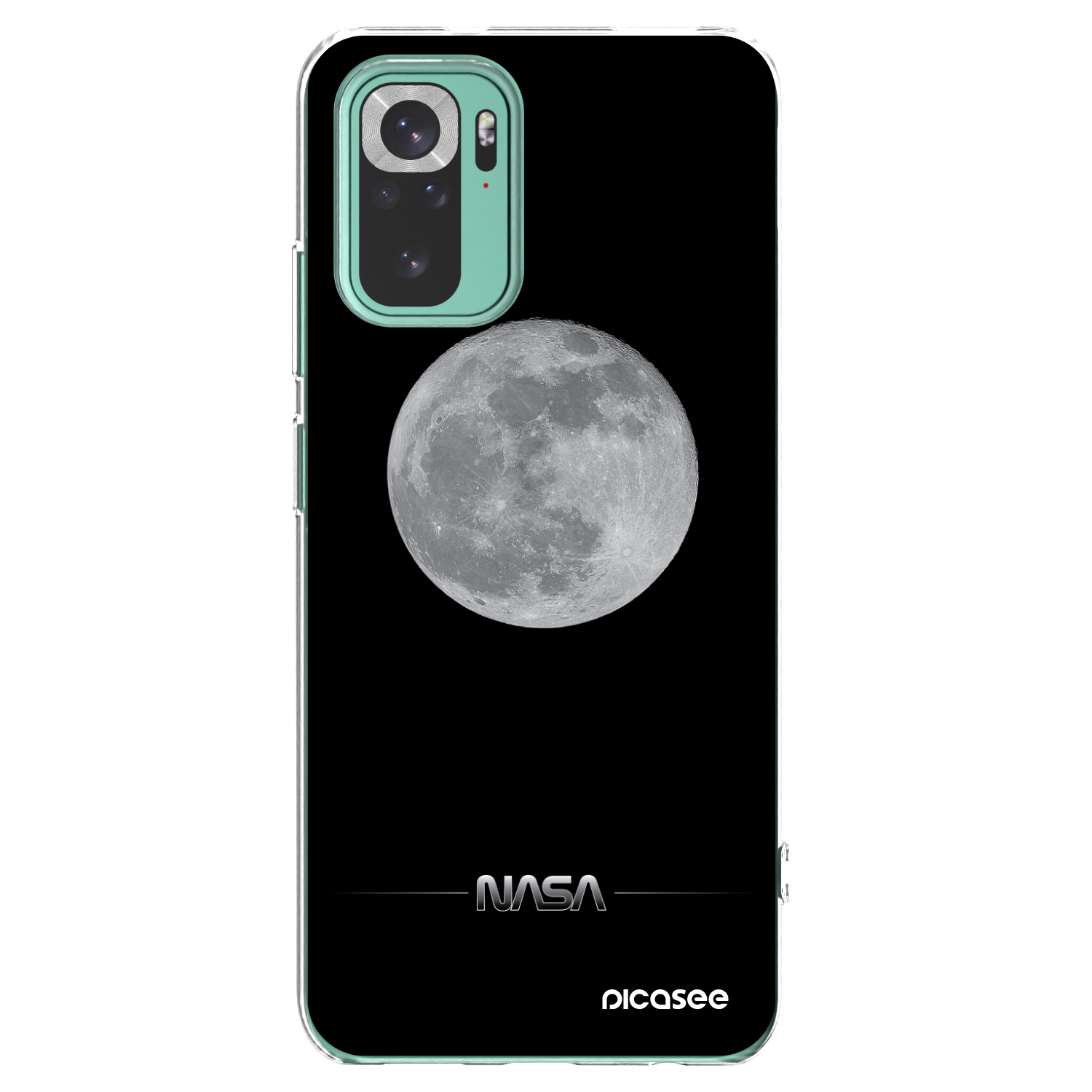 Picasee silikonska prozirna maskica za Xiaomi Redmi Note 10 Pro - Moon Minimal