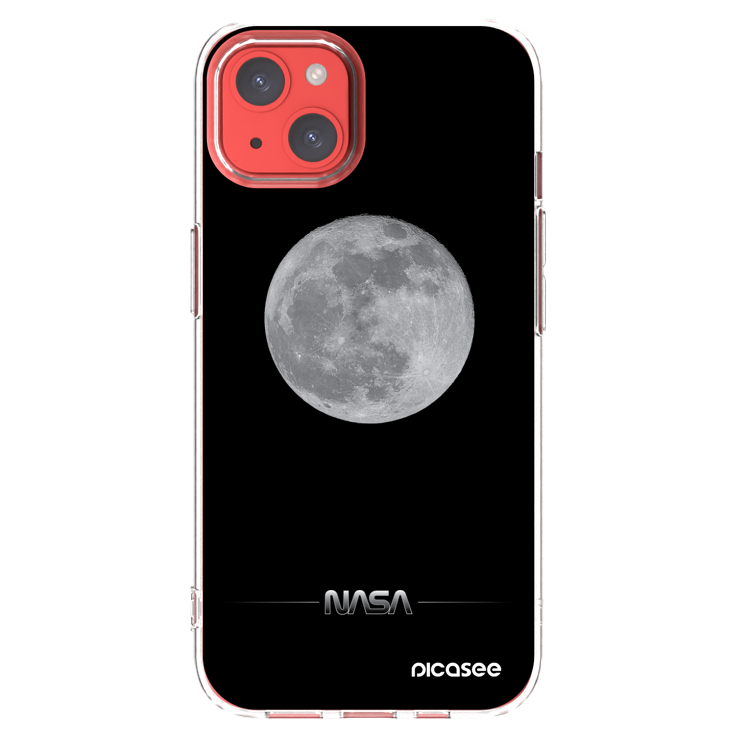 Picasee silikonska prozirna maskica za Apple iPhone 13 - Moon Minimal