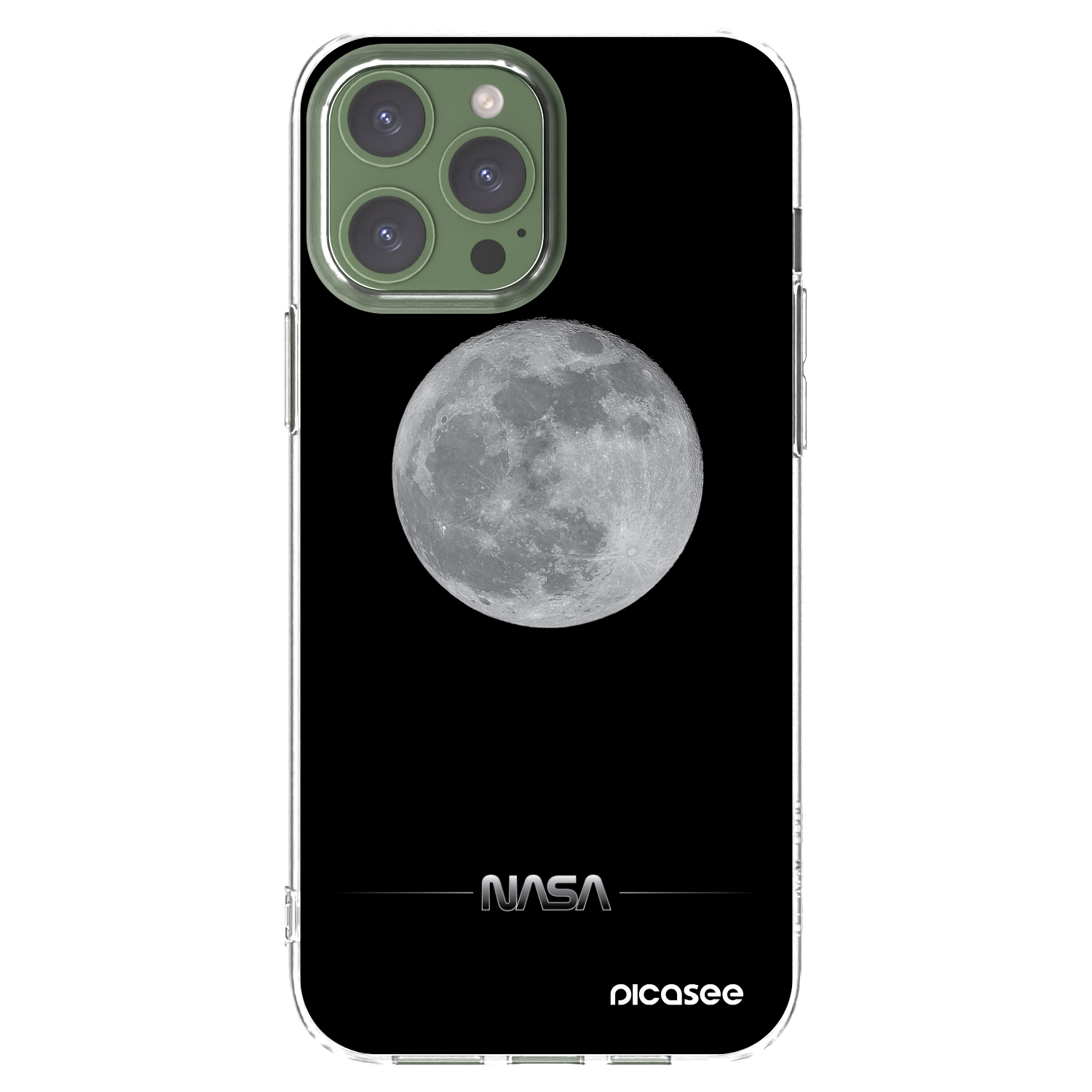 Picasee silikonska prozirna maskica za Apple iPhone 13 Pro Max - Moon Minimal