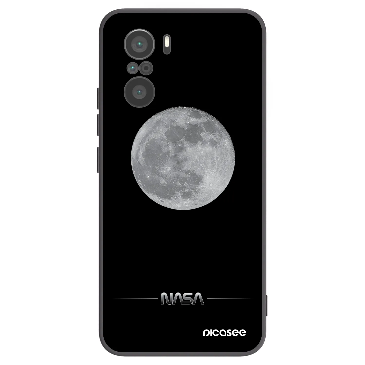 Picasee crna silikonska maskica za Xiaomi Poco F3 - Moon Minimal