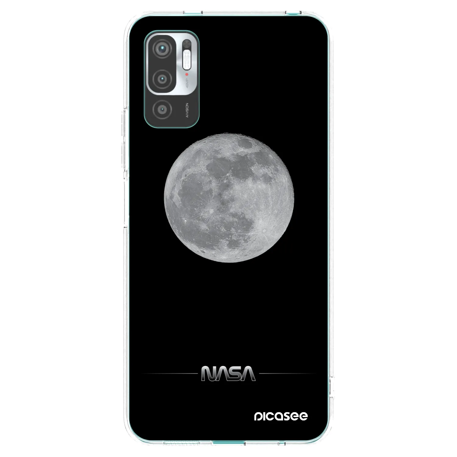 Picasee silikonska prozirna maskica za Xiaomi Redmi Note 10 5G - Moon Minimal