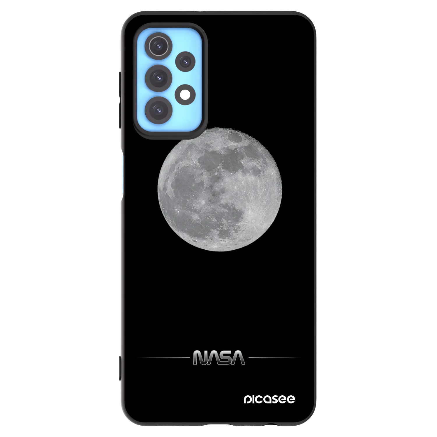 Picasee crna silikonska maskica za Samsung Galaxy A32 4G SM-A325F - Moon Minimal