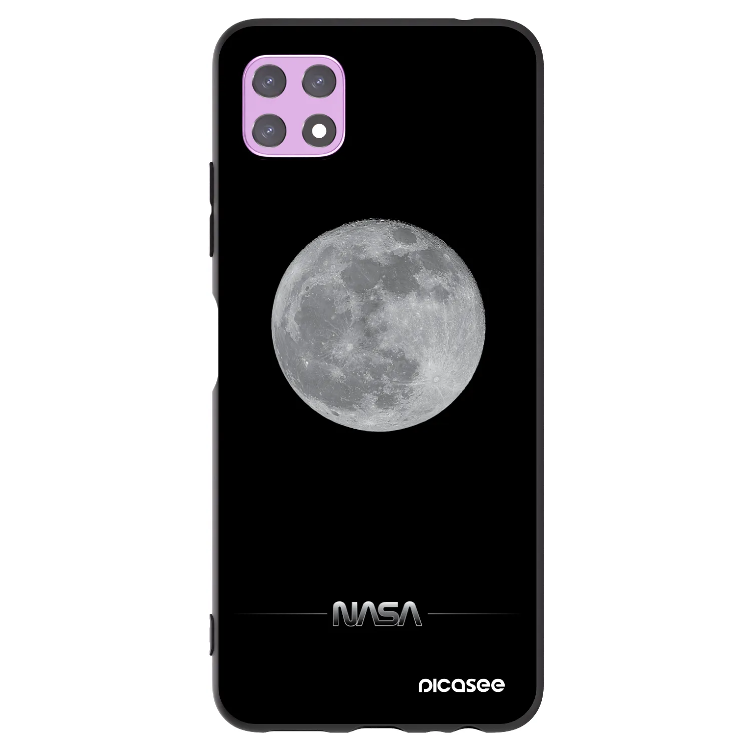 Picasee crna silikonska maskica za Samsung Galaxy A22 A226B 5G - Moon Minimal