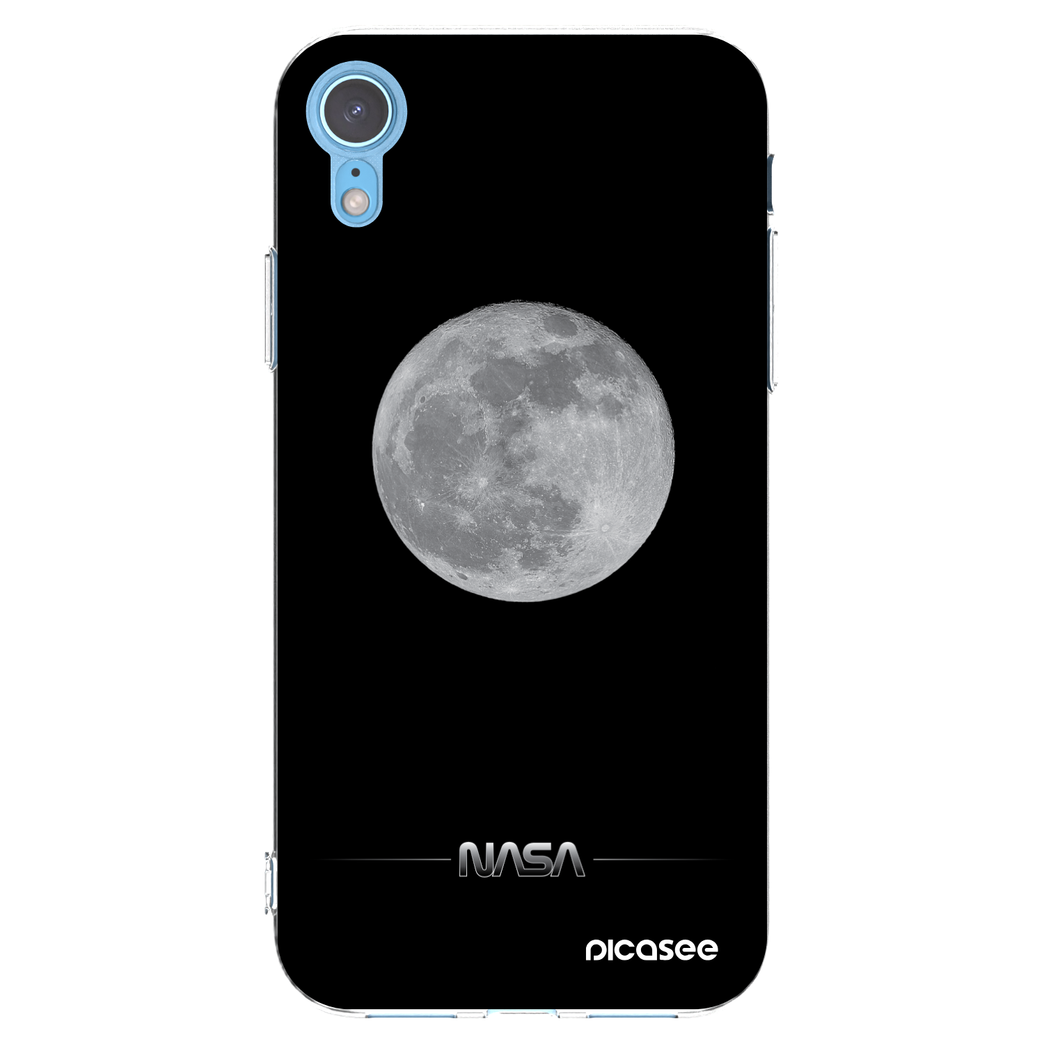 Picasee silikonska prozirna maskica za Apple iPhone XR - Moon Minimal