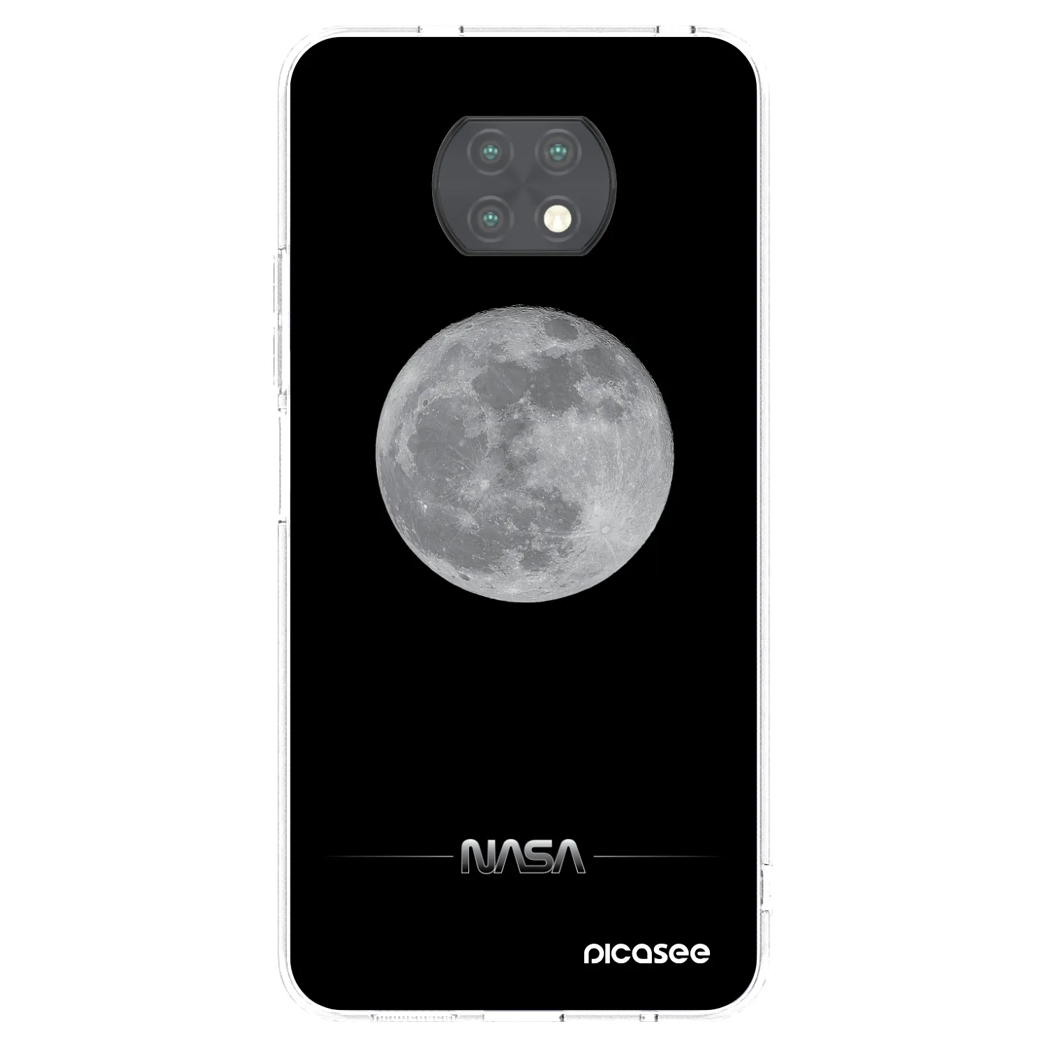 Picasee silikonska prozirna maskica za Xiaomi Redmi Note 9T - Moon Minimal