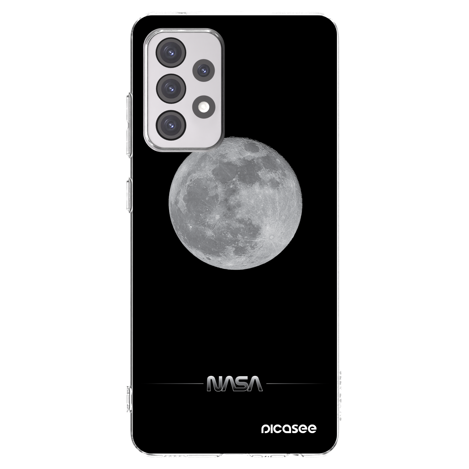 Picasee silikonska prozirna maskica za Samsung Galaxy A52s 5G A528B - Moon Minimal
